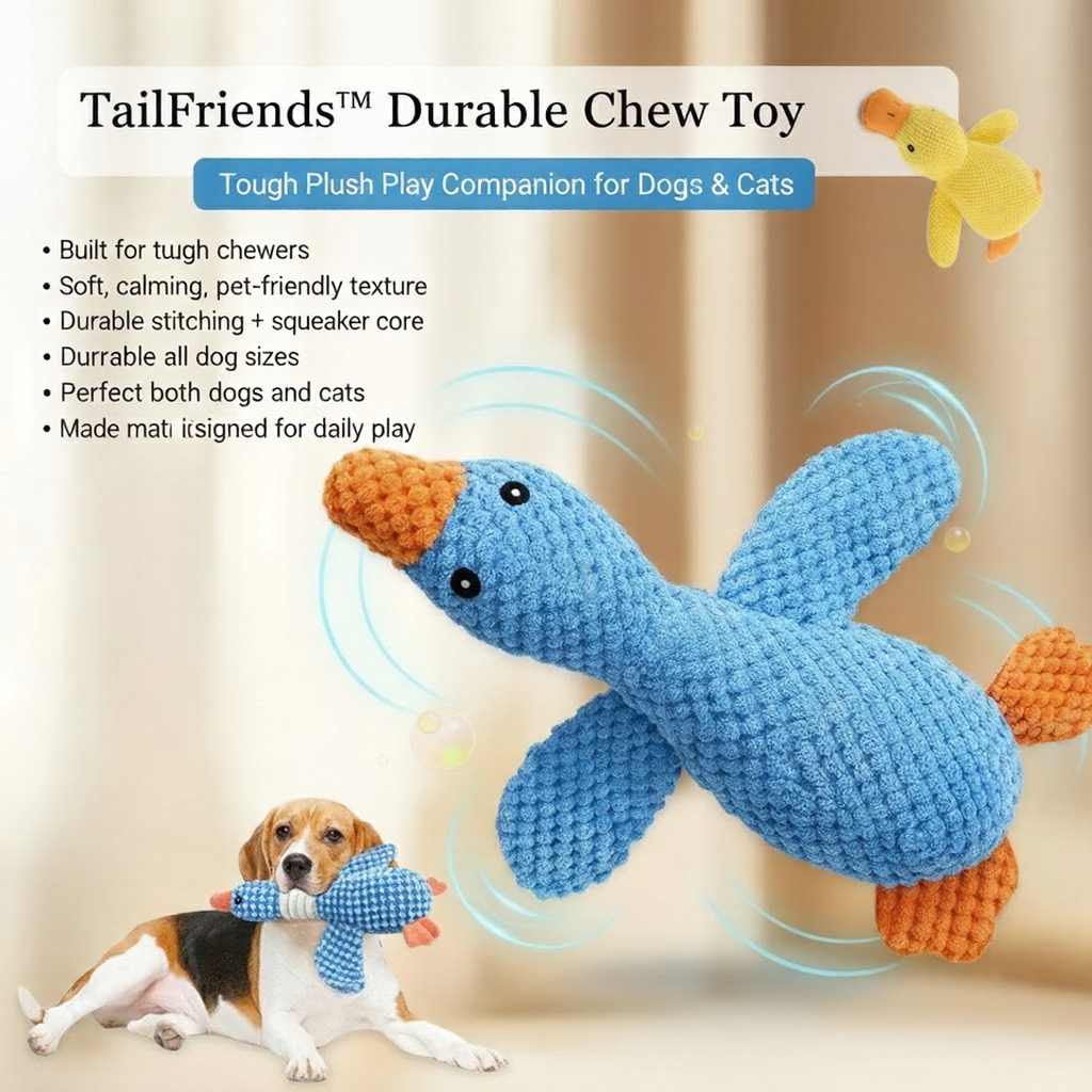 Durable Chew Toy – Tough Plush Play Companion for Dogs & Cats