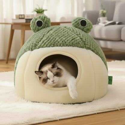 TailFriends™ Froggy Bed – Soft & Warm Nest for Cats