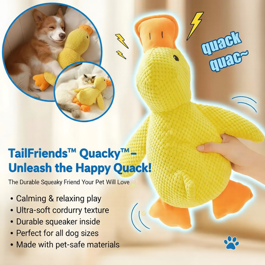 Quacky™ – Durable Squeaky Duck Toy for Dogs