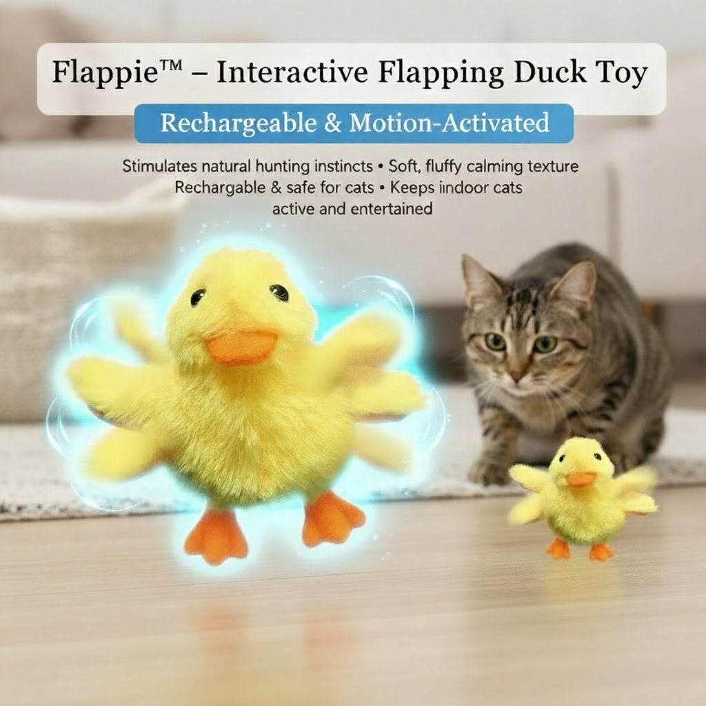 Flappie™ – Interactive Flapping Duck Toy for Cats