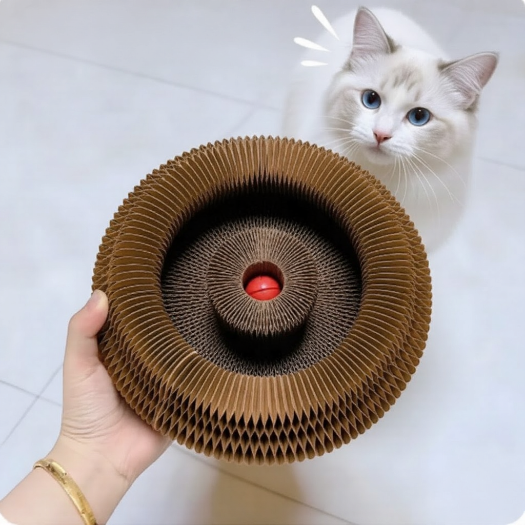 CurlScratch™ – Interactive Expandable Scratcher for Cats