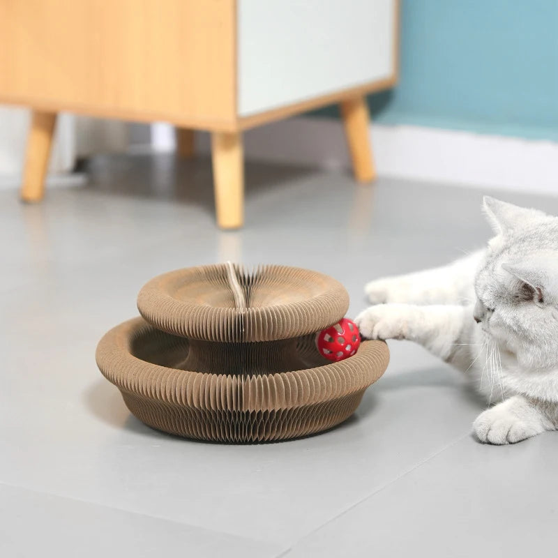 CurlScratch™ – Interactive Expandable Scratcher for Cats