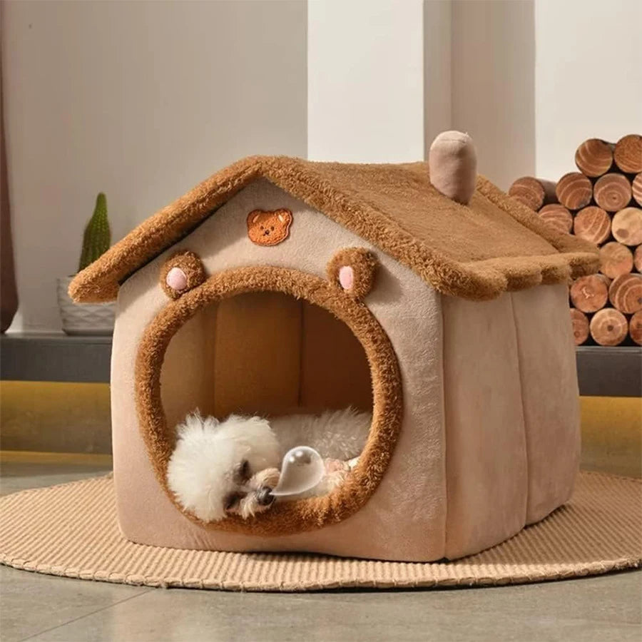 Cozy Pet Cave – Foldable & Washable House for Cats and Small Dogs