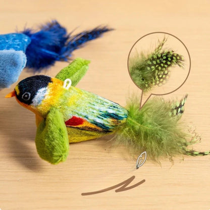 TailFriends™ BirdieTease – Interactive Feather Toy with Sounds