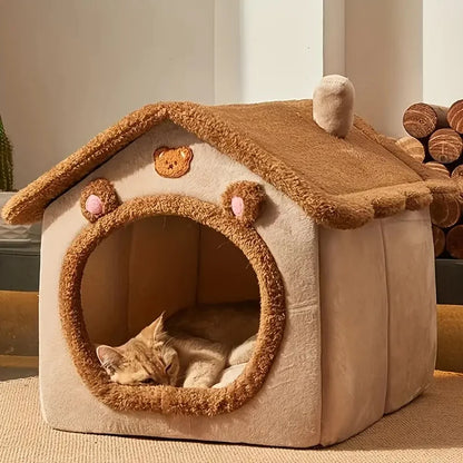 Cozy Pet Cave – Foldable & Washable House for Cats and Small Dogs