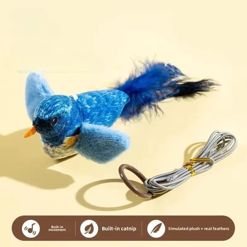 TailFriends™ BirdieTease – Interactive Feather Toy with Sounds