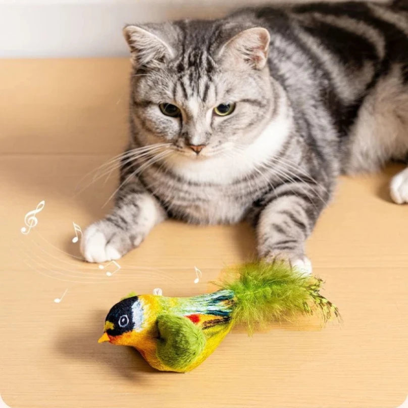 TailFriends™ BirdieTease – Interactive Feather Toy with Sounds