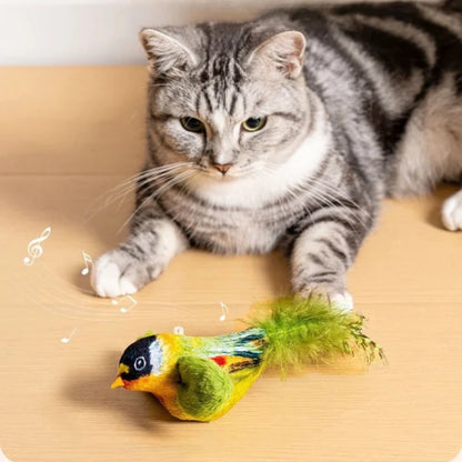 TailFriends™ BirdieTease – Interactive Feather Toy with Sounds