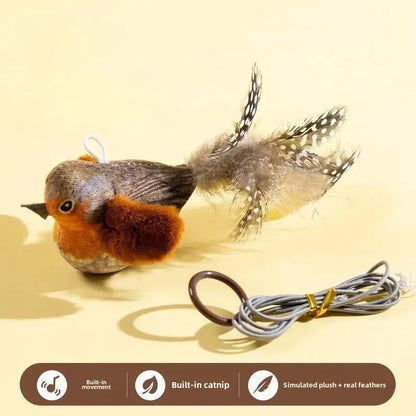 TailFriends™ BirdieTease – Interactive Feather Toy with Sounds