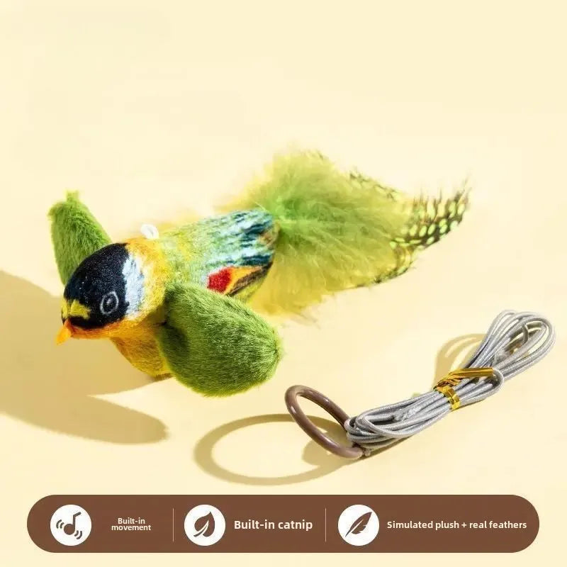 TailFriends™ BirdieTease – Interactive Feather Toy with Sounds