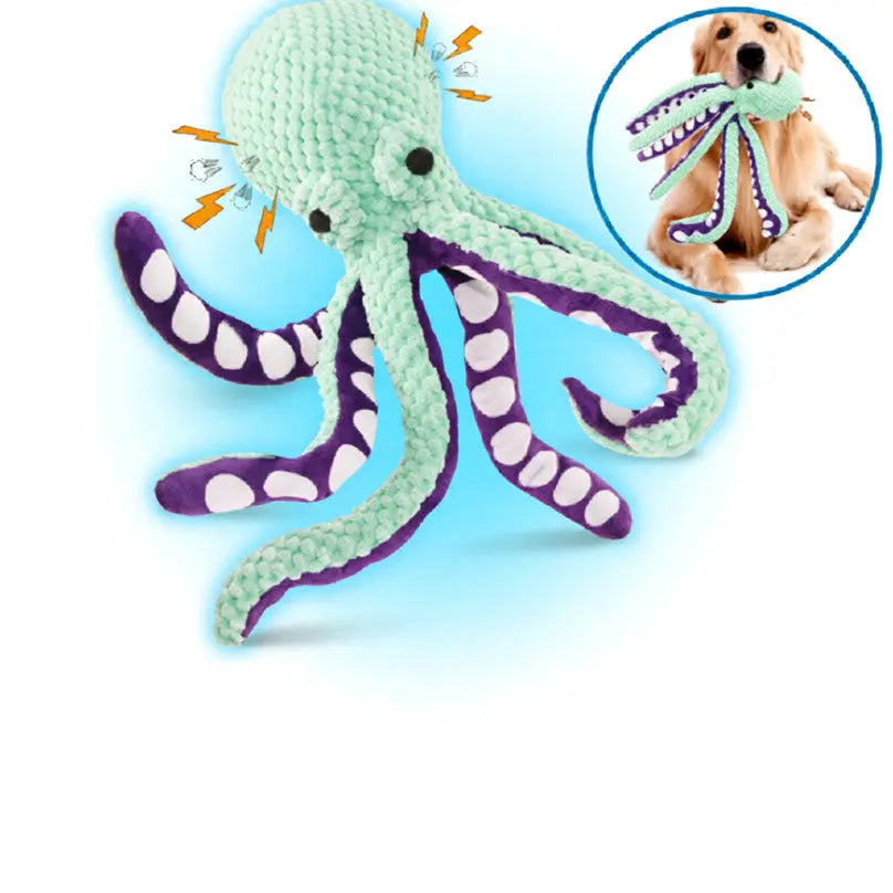 Interactive Squeaky OctoPlush Toy for Dogs TailFriends