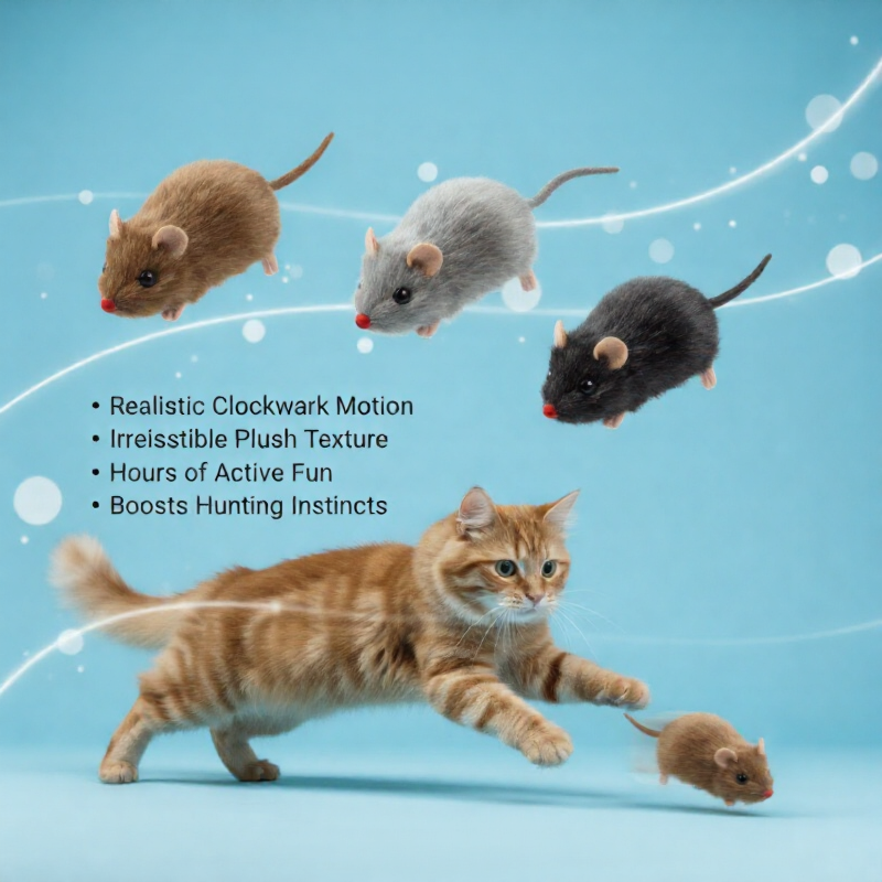 Realistic Running Mouse Toy for Cats TailFriends