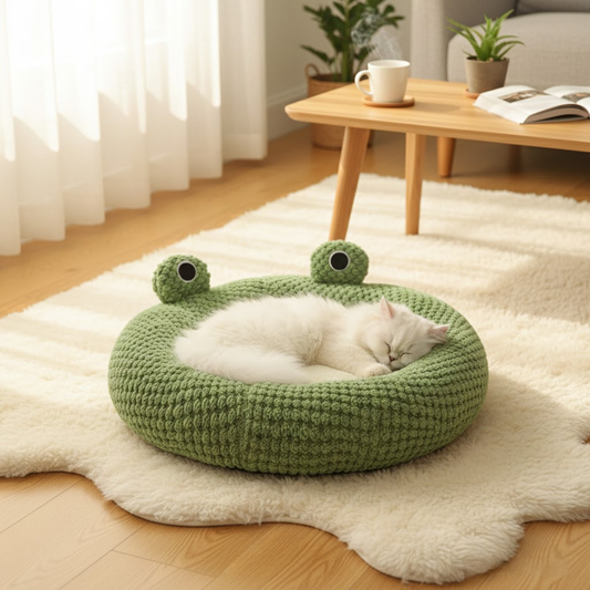TailFriends™ Froggy Bed – Soft & Warm Nest for Cats